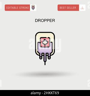 Einfaches Vektor-Symbol für Pipette. Stock Vektor