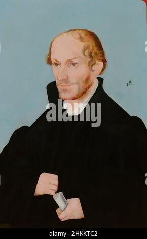 Kunst inspiriert von Portrait von Philipp Melanchton 1497-1560, Lucas Cranach de Oude, und/oder Workshop?, c. 1545, Classic Works modernisiert von Artotop mit einem Schuss Moderne. Formen, Farbe und Wert, auffällige visuelle Wirkung auf Kunst. Emotionen durch Freiheit von Kunstwerken auf zeitgemäße Weise. Eine zeitlose Botschaft, die eine wild kreative neue Richtung verfolgt. Künstler, die sich dem digitalen Medium zuwenden und die Artotop NFT erschaffen Stockfoto