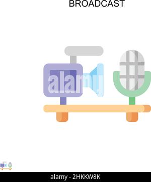 Broadcast Simple Vector-Symbol. Illustration Symbol Design-Vorlage für Web mobile UI-Element. Stock Vektor