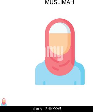 Muslimah einfaches Vektor-Symbol. Illustration Symbol Design-Vorlage für Web mobile UI-Element. Stock Vektor