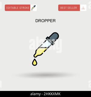 Einfaches Vektor-Symbol für Pipette. Stock Vektor