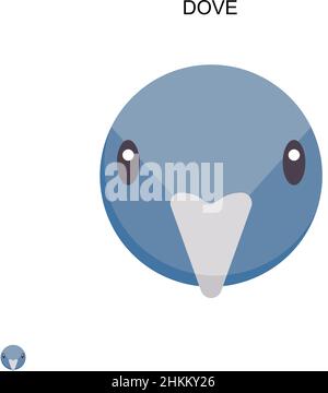 Einfaches Vektorsymbol „Dove“. Illustration Symbol Design-Vorlage für Web mobile UI-Element. Stock Vektor