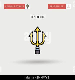 Einfaches Vektorsymbol Trident. Stock Vektor