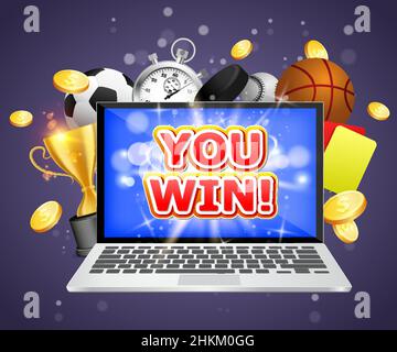 Wett Gewinner Vektor Poster Banner Design Vorlage Stock Vektor