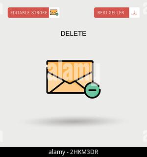 Einfaches Vektorsymbol löschen. Stock Vektor