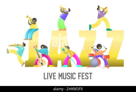 Live Music fest Vektor Poster Banner Vorlage Stock Vektor