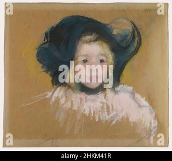 Kunst inspiriert von Simone-Chef in einer grünen Haube mit Wavy Brim (Nr. 2), Mary Cassatt, Amerikanerin (aktives Frankreich), 1844-1926, ca. 1904, Pastell auf Papier, hergestellt in Frankreich, Europa, Zeichnungen und Aquarelle, 16 x 17 7/8 Zoll (40,6 x 45,4 cm, Classic Works modernisiert von Artotop mit einem Schuss Modernität. Formen, Farbe und Wert, auffällige visuelle Wirkung auf Kunst. Emotionen durch Freiheit von Kunstwerken auf zeitgemäße Weise. Eine zeitlose Botschaft, die eine wild kreative neue Richtung verfolgt. Künstler, die sich dem digitalen Medium zuwenden und die Artotop NFT erschaffen Stockfoto