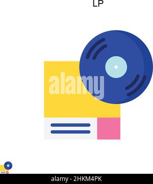 Einfaches Vektorsymbol LP. Illustration Symbol Design-Vorlage für Web mobile UI-Element. Stock Vektor