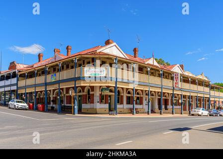 The Federation, filigranes Styled Freemasons Hotel, Bridgetown, Western Australia, Australien Stockfoto