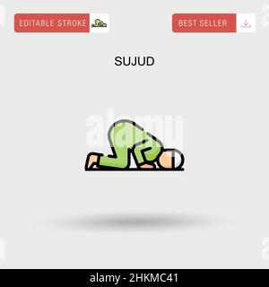 Einfaches Vektorsymbol sujud. Stock Vektor