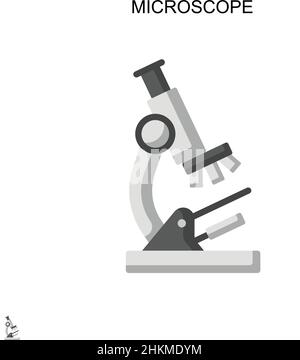Einfaches Vektorsymbol für Mikroskop. Illustration Symbol Design-Vorlage für Web mobile UI-Element. Stock Vektor