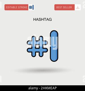 Hashtag einfaches Vektor-Symbol. Stock Vektor