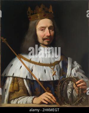 Kunst inspiriert von Vincent Voiture als St. Louis, Philippe de Champaigne, Französisch (geboren Belgien), 1602-1674, Vincent Voiture, Französisch, 1597-1648, Mitte des 17th. Jahrhunderts, Öl auf Leinwand, hergestellt in Frankreich, Europa, Gemälde, 26 3/4 x 22 3/8 Zoll (68 x 56,9 cm, Classic Works modernisiert von Artotop mit einem Schuss Modernität. Formen, Farbe und Wert, auffällige visuelle Wirkung auf Kunst. Emotionen durch Freiheit von Kunstwerken auf zeitgemäße Weise. Eine zeitlose Botschaft, die eine wild kreative neue Richtung verfolgt. Künstler, die sich dem digitalen Medium zuwenden und die Artotop NFT erschaffen Stockfoto