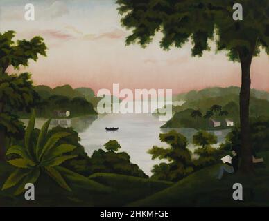 Art Inspired by Landscape, Helen Matilda Kingman, Amerikanerin, 1830-1912, 1845, Öl auf Leinwand, hergestellt in New York, Mittelatlantik, USA, Nord- und Mittelamerika, Gemälde, 22 7/8 × 29 1/4 Zoll (58,1 × 74,3 cm, Classic Works modernisiert von Artotop mit einem Schuss Moderne. Formen, Farbe und Wert, auffällige visuelle Wirkung auf Kunst. Emotionen durch Freiheit von Kunstwerken auf zeitgemäße Weise. Eine zeitlose Botschaft, die eine wild kreative neue Richtung verfolgt. Künstler, die sich dem digitalen Medium zuwenden und die Artotop NFT erschaffen Stockfoto