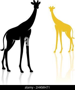 Vektorbild der Giraffe auf weißem Hintergrund. Leicht editierbare Vektorgrafik mit Ebenen. Stock Vektor