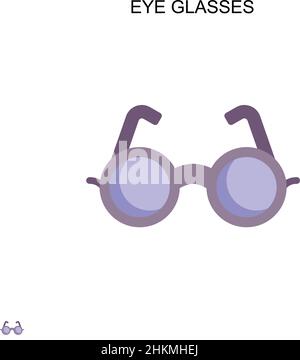 Brillenbrille einfaches Vektorsymbol. Illustration Symbol Design-Vorlage für Web mobile UI-Element. Stock Vektor