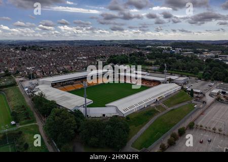 Vale Park Aerial Photos , Port Vale Football Club Stoke on Trent Staffordshire Stockfoto