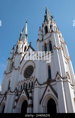 Kathedrale Basilika St. Johannes der Täufer in Savannah, Georgia Stockfoto