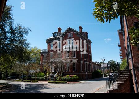 Das Kehoe House, ein historisches Gebäude in Savannah, Georgia, Teil des historischen Stadtteils von Savannah und 1892 erbaut Stockfoto