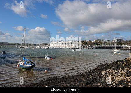 Mayflower Marina, Richmond Walk, Devonport, Plymouth vom Stonehouse Stockfoto