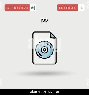 Einfaches ISO-Vektorsymbol. Stock Vektor