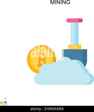 Einfaches Vektorsymbol für das Mining. Illustration Symbol Design-Vorlage für Web mobile UI-Element. Stock Vektor