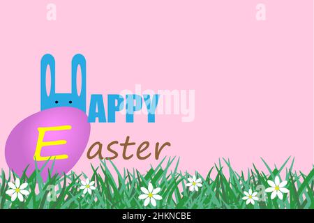 Webeaster-Karte auf einem rosa Hintergrund mit einem Platz zum Kopieren. Stock Vektor