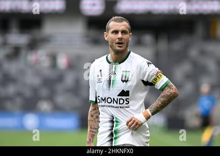 Sydney, Australien. 05th. Februar 2022. 5th. Februar 2022 : CommBank Stadium, Sydney, Australien; A-League Football Sydney Wanderers versus Western United; Alessandro Diamanti von Western United Credit: Action Plus Sports Images/Alamy Live News Stockfoto