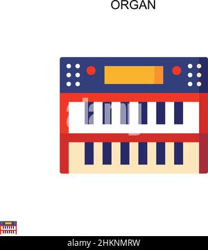 Einfaches Vektorsymbol für Orgel. Illustration Symbol Design-Vorlage für Web mobile UI-Element. Stock Vektor