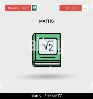 Einfaches Vektorsymbol für mathematische Berechnungen. Stock Vektor