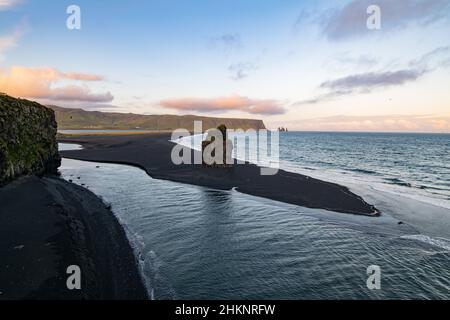 Schwarzen Strand in Island Stockfoto