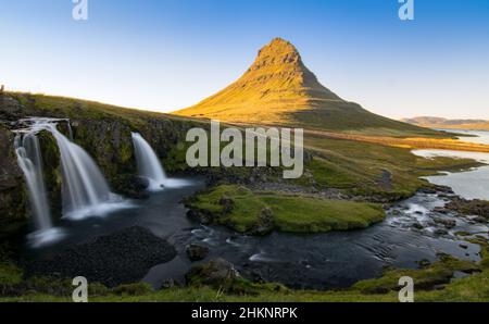 Kirkjufellsfoss in Island Stockfoto