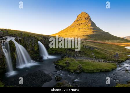 Kirkjufellsfoss in Island Stockfoto