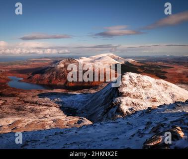 Spektakuläre Berge bei epischen Lichtverhältnissen Stockfoto