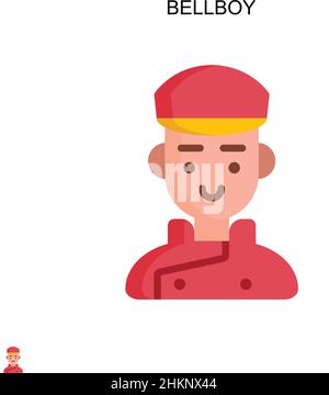 Einfaches Vektorsymbol für den Bellboy. Illustration Symbol Design-Vorlage für Web mobile UI-Element. Stock Vektor