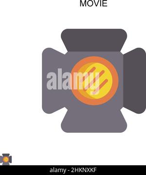 Einfaches Vektorsymbol für Filme. Illustration Symbol Design-Vorlage für Web mobile UI-Element. Stock Vektor