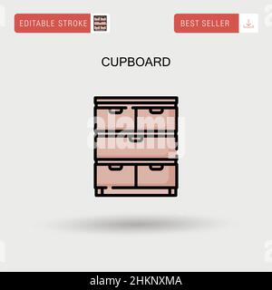 Einfaches Vektorsymbol „Schrank“. Stock Vektor