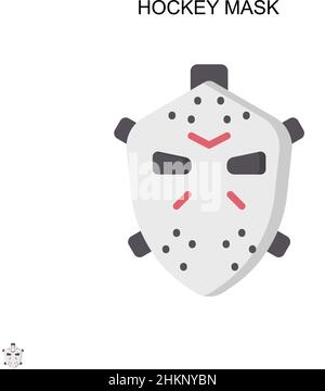 Einfaches Vektor-Symbol für Hockey-Maske. Illustration Symbol Design-Vorlage für Web mobile UI-Element. Stock Vektor