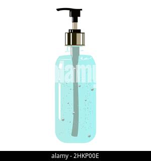 Clip Art von Alkohol-Gel mit Cartoon-Design, Vektor-Illustration Stock Vektor