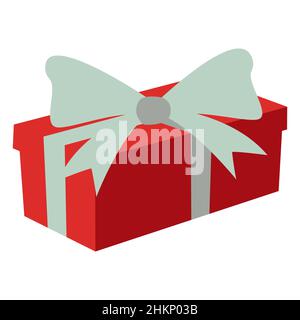 Clip Art der Geschenkbox mit roter Farbe, Vektor-Illustration Stock Vektor