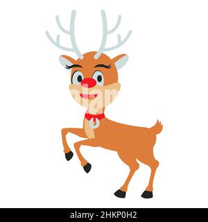 Clip Art von Rentieren mit Cartoon-Design, Vektor-Illustration Stock Vektor
