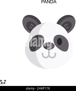 Einfaches Vektorsymbol Panda. Illustration Symbol Design-Vorlage für Web mobile UI-Element. Stock Vektor