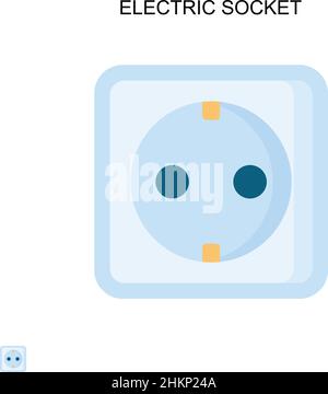 Einfaches Vektorsymbol für die Steckdose. Illustration Symbol Design-Vorlage für Web mobile UI-Element. Stock Vektor