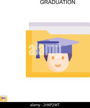 Einfaches Vektorsymbol für Graduierung. Illustration Symbol Design-Vorlage für Web mobile UI-Element. Stock Vektor