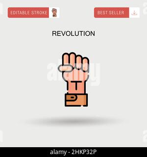 Revolution einfaches Vektorsymbol. Stock Vektor