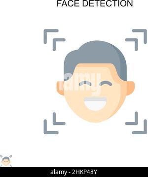 Einfaches Vektorsymbol für Gesichtserkennung. Illustration Symbol Design-Vorlage für Web mobile UI-Element. Stock Vektor