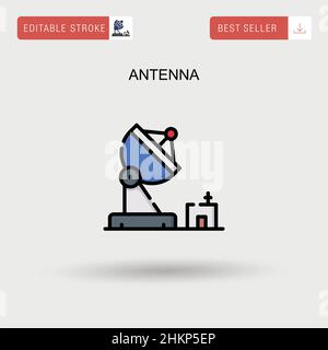 Symbol für einfachen Vektor der Antenne. Stock Vektor