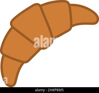 Mit Croissants Gefüllte Kontur Symbol Vektor Stock Vektor