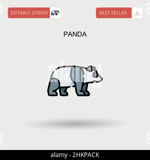 Einfaches Vektorsymbol Panda. Stock Vektor