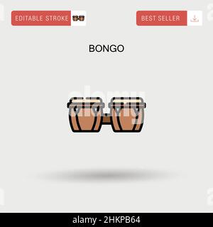 Bongo einfaches Vektorsymbol. Stock Vektor